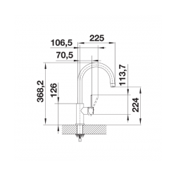 Bateria Blanco CANDOR stal szczotkowana 523120